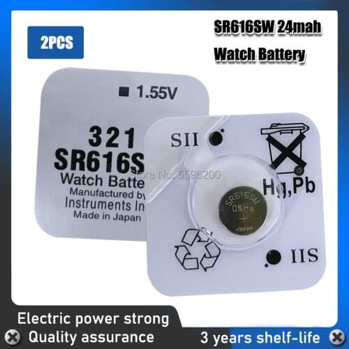 2Pcs/Lot Original FOR SEIZAIKEN 1.55V SR616SW 321 Silver Oxide Watch Battery D321 321 GP321 Button Battery Made in Japen