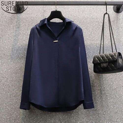 Plus Size Loose Clothing Turn Down Collar Shirt Pullover Autumn and Winter New Shirt Women Fashion Long Sleeve Blouse Tops 16667