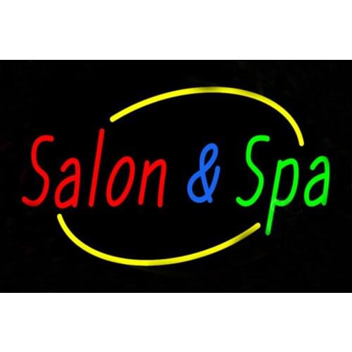 Salon And Spa Custom Handmade Real Glass Tube Store Shop Advertise Decoration Display Neon Sign 17"X10"