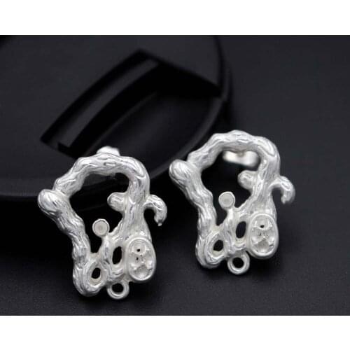 Earrings Post Connectors Linker Tree Branch Shape Base for Women Statement Metal Dangle Hanging Earrings Modern Jewelry Making