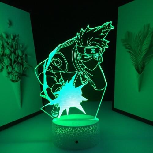 3D LED Lamp Anime Figure Cut Thunder for Child Room Decor Kids Gift Color Changing Night Light Manga Bedside Table Lamp