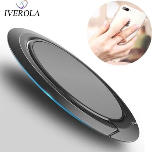 Univerola Holder Finger Ring Metal Mobile Phone Stand Holder For iPhone 9 X 8 7 6 plus Magnetic Phone Ring Round Car Mount Stand