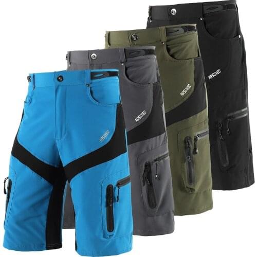 Men MTB Cycling Shorts 5D Gel Padded Cycling Breathable Underwear Mountain Bike Loose Outdoor Downhill Shorts Mens Biker Shorts