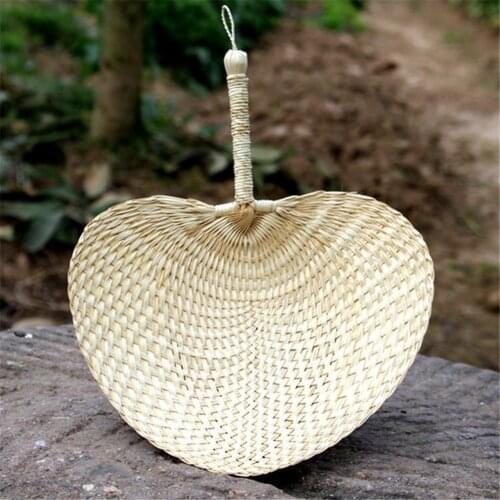 Summer Cooling Fan Pure Natural Handmade DIY Bamboo Woven Fans Artificial DIY Woven Cooling Fan Summer Hiking Home Decoration