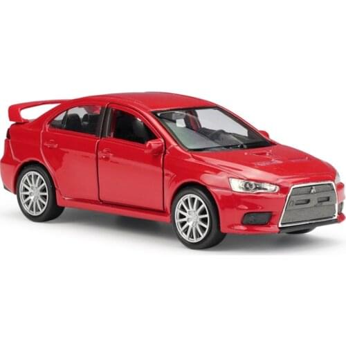 Welly 1:36 Mitsubishi Lancer Evolution EVO X Red Pull Back Car Diecast Car Model Toy Vehicle For Kids Gifts Free Shipping
