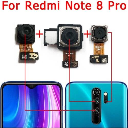 Original Rear Camera For Xiaomi Redmi Note 8 Pro Note8 8Pro Back Main Big Camera Module Flex Cable Replacement Spare Parts