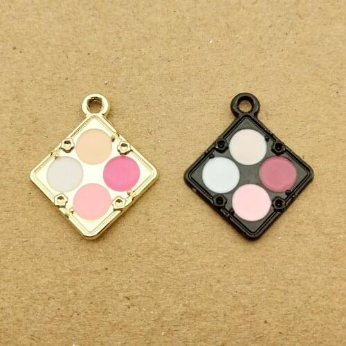 10pcs 17x17mm foundation box enamel charm for jewelry making and crafting fashion earring pendant bracelet necklace charms