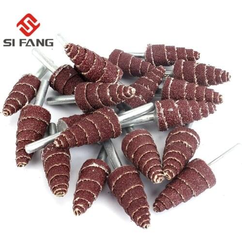 10Pcs~50Pcs Cone Flap Sanding Disc Grinding Head Wheel Sets Rotary Tool for Deep Hole Polishing and Deburring Wood Metal 1/4"