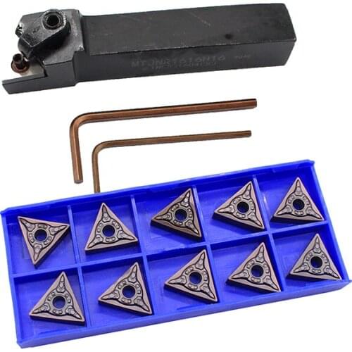 TNMG160404-EM HP1025 10PCS+1PCS MTJNR1616H16 carbide insert for CNC Lathe Turnning cutter holder turning tools holder