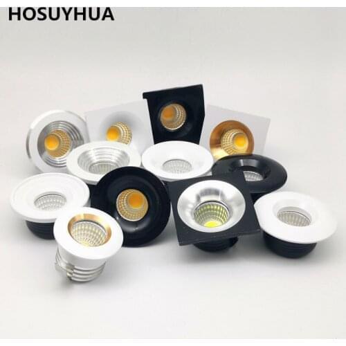 10Pcs Mini Dimmable LED Recessed Downlight COB 3W 5W Miniature Small Spotlights Cabinet Lamp AC110V 220V For Jewelry Cabinets