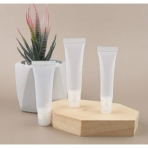 10 Pcs/pack 8g 10g 15g Empty Tubes Lip Gloss Balm Clear Cosmetic Containers Refillable Empty Storage Bottle Makeup Tools