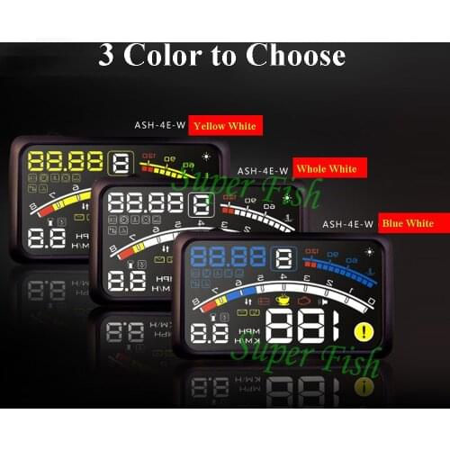DHL/Fedex/ETK 10pcs/5.5"lot Car HUD Head Up Display HUD OBD II EOBD Car Fuel Parameter Display Speeding Warning Good Quality