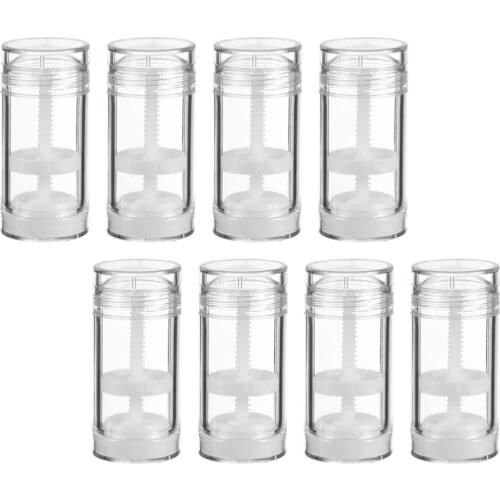 8Pcs 30ml Empty Reusable Deodorant Bottles Clear Twist-Up Tube Refillable Bottles Leak-Proof DIY Deodorant Containers