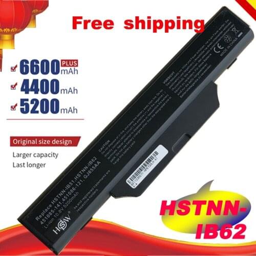 Laptop Battery For HP For COMPAQ 550 610 615 6720s 6730s 6735s 6820s 6830s HSTNN-IB62 HSTNN-OB62 HSTNN-IB51 Free Shipping