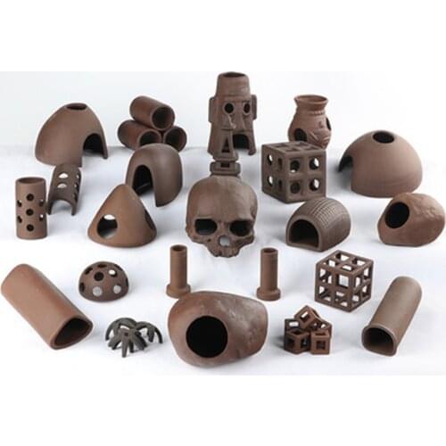 Aquarium Starfish Square Ceramic House Decoration Plant Moss Pot Carrier Fish Tank Cave Shelter Ornament For Small Shrimp Fish