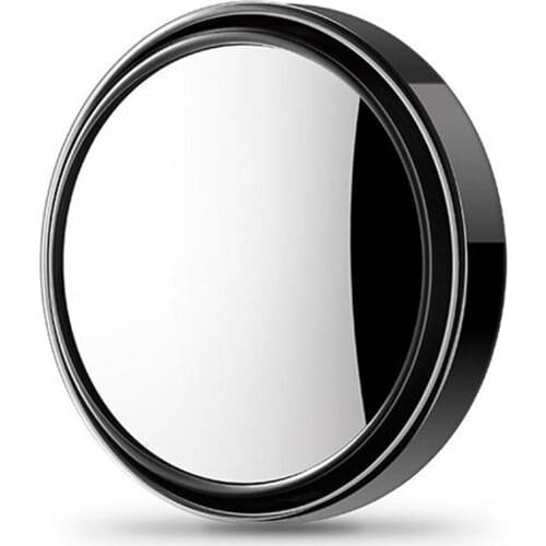 Car small round mirror 360 degree adjustable rearview mirror blind spot super clear auxiliary reversing wide angle reflective