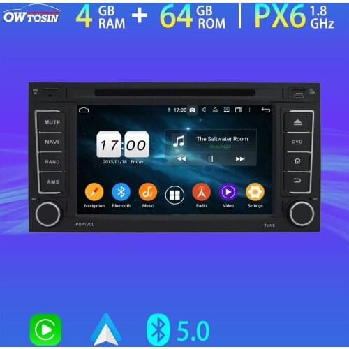 PX6 4G+64G Android 10.0 GPS Navigation Car Multimedia Player For Volkswagen VW Touareg T5 Multivan BT 5.0 Tethering 4G LTE Radio