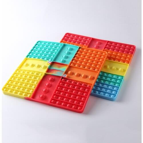 Big Size Square Chessboard Antistress Fidget Toys Push Bubble Puzzle Relaxing Kid Education Develop Toys Play Fun Gifts