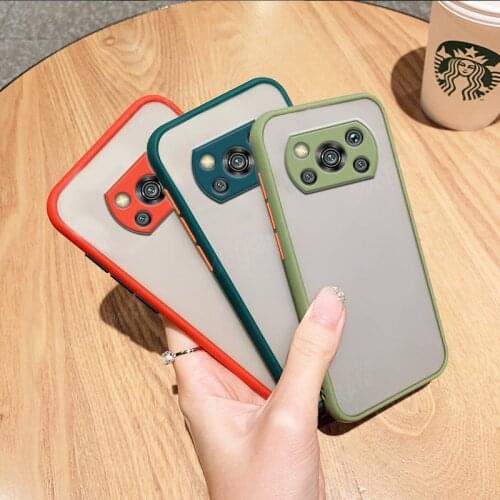 For Cover Xiaomi Poco X3 Pro Case For Poco X3 Pro Capas Bumper Shockprof Luxury Translucent Matte Cover For Poco X3 Pro Fundas