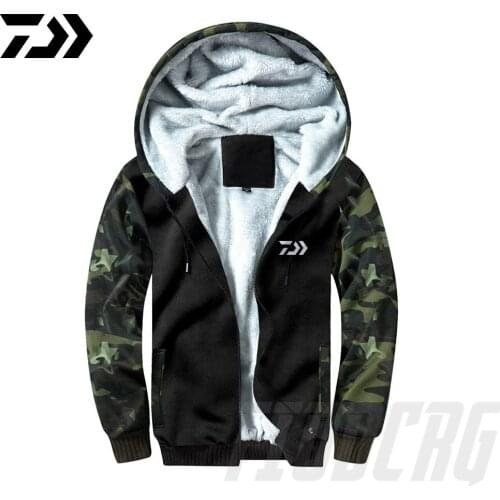 DAIWA Fishing Hoodies Male Warm Fleece Coat Hooded Men Daiwa Fishing Clothing Breathable Hoodies Sweatshirts Fishing Clothes