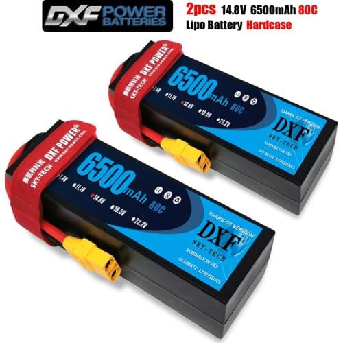 DXF Hardcase Battery Lipo 4S 6500mAh 14.8V 80C/160C Deans/XT60/XT90/EC5/XT150 Plug For 1/8 1/10 Buggy RC Car Truck Off Road
