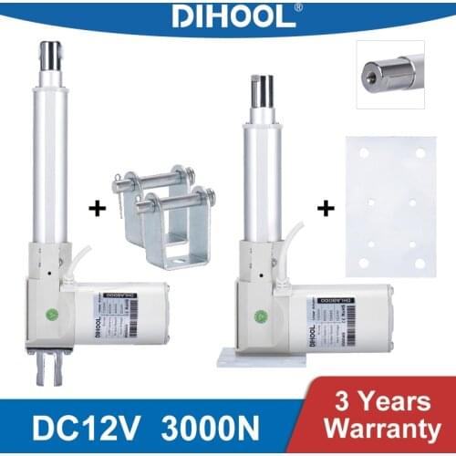 Electric Linear Actuator DC12V 3000N Load Pushrod 150mm 750mm 1000mm Stroke Reciprocating Putter Micro DC Motor Rod Lift Control