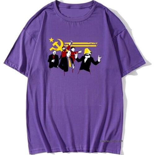 The Communist Party Mens T Shirt Russian Soviet Marx Lenin Stalin Mao Castro T Shirts Socialism Humor Tees Teeshirt