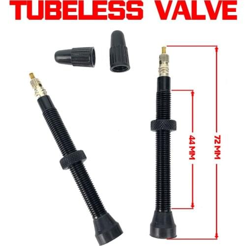 2 Pcs 72MM Ultra Light French Valve Aluminum Alloy Bike Tubeless FV For MTB Mountain Bike Road Bicycle Tubeless Tire 5g/pcs