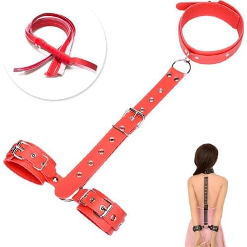 2pc Sex Role Play Kit Sexy Flirting Whip Handle Flogger Handcuffs SM Restraint for Couple Game Play Spanking Bondage Riding Crop