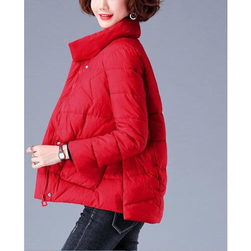 Down Cotton-padded Jacket Womens Short 2021 Korean Loose Fashion Warm Coat New Fashion Female Outwear Parkas Plus Size 5XL