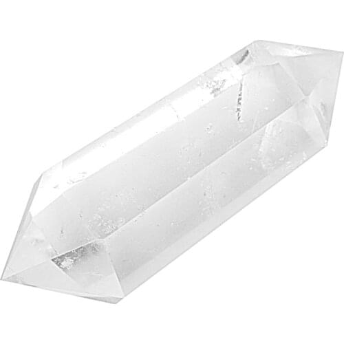Natural Small Clear Quartz Crystal Double Points Wands Pendant Home Decor