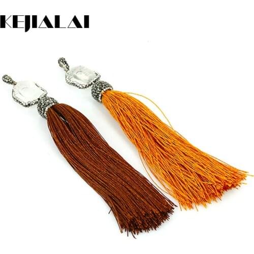 Buddha Pendant Necklace Anti-silver Plated Buddha Pendant Long Tassel Necklace for Men Women Jewelry Pave Rhinestone Charm Gift