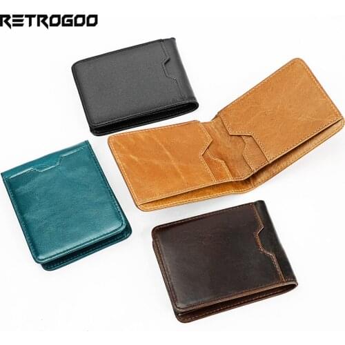 RETROGOO Mens Money Clip Wallets