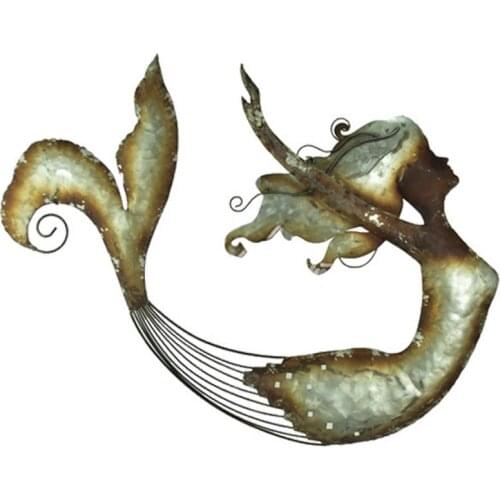 Mermaid Metal Modern Wall Art Wrought Iron Mermaids Home Garden Decoration Exquisite Excellent Gift