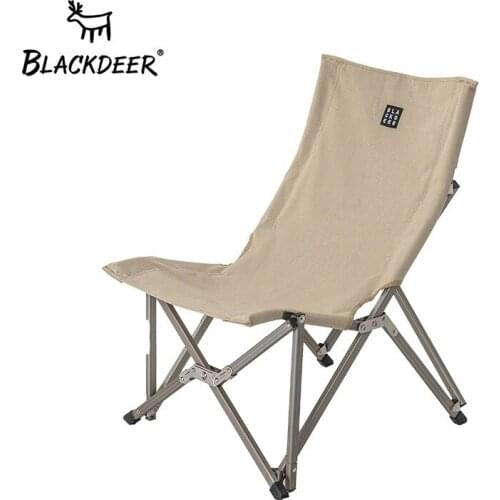 BLACKDEER Folding Chair Outdoor Portable Camping Fishing Back Stool Aluminum Alloy Leisure Beach Lounger