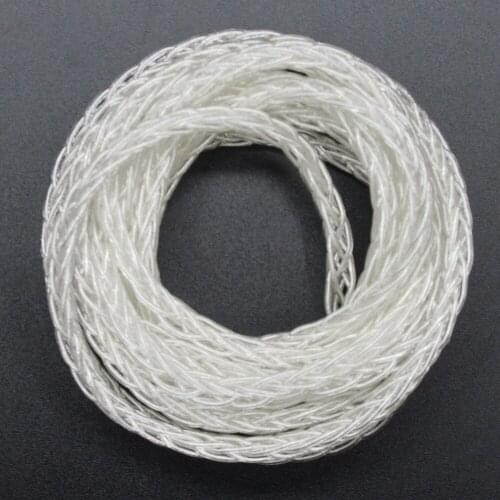 1Meter FENGRU Diy 8 Shares 80 Cores Sterling silver Replacement Audio Cable Earphone Maintenance Wire Earphone Accessories