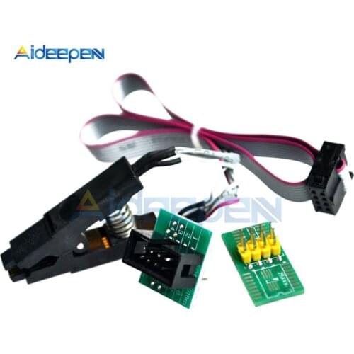 SOIC8 SOP8 Test Clip For 93CXX / 25CXX / 24CXX in-circuit programming+2 Adapters Diy Kit