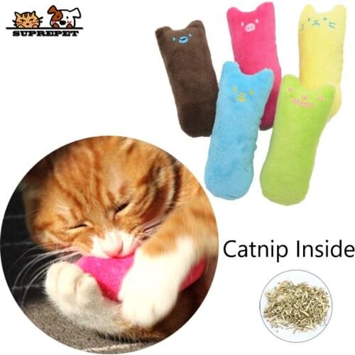 SUPREPET Teeth Grinding Catnip Toy Interactive Plush Cat Toy Pet Kitten Chewing Toy Claws Thumb Bite Cat mint For Cat Supply