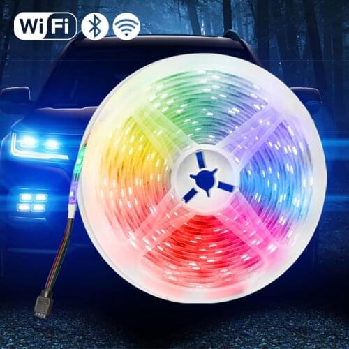 LED Strip Lights RGB 5050 2835 SMD Bluetooth WIFI RGB waterproof Flexible Ribbon Tape Diode DC12V 5M10M 15M 20M for wall bedroom