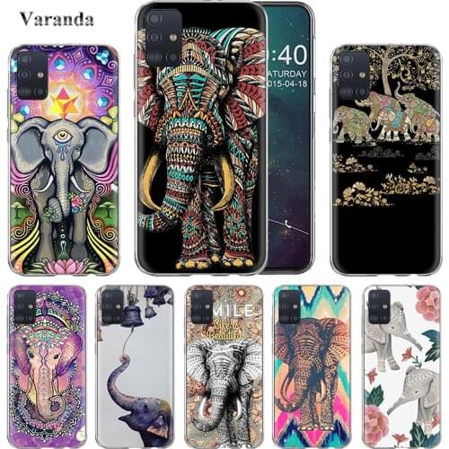 Indian Animal Elephant Totem Case For Samsung Galaxy A51 A71 5G M51 M30s A41 A31 A21 A11 M31 M21 M40 Silicone Phone Coque Sac