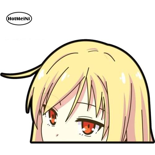 HotMeiNi 13cm For Anime PEEKING Vinyl Car Wrap Decals Waterproof Car Stickers Graffiti Creative Decoration For JDM SUV