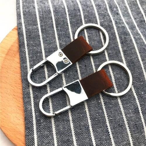 Vintage Handmade Genuine Leather Keychain For Women Men Waist Hanging Retro Leather Rope Car Key Ring Brown Key Chain Gifts