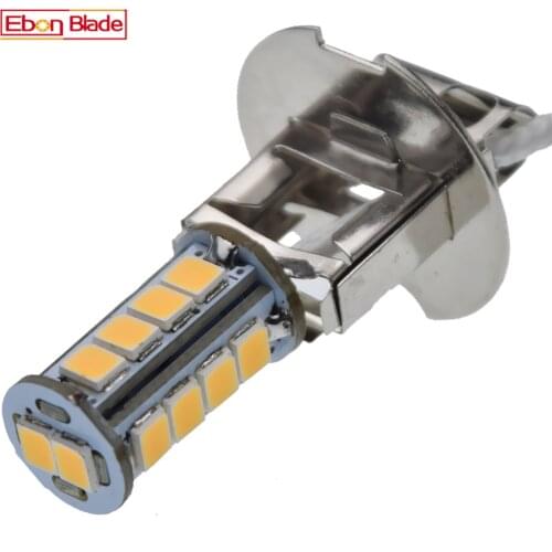 1/2 Pcs H3 LED Bulb Warm White PK22S 2835 18SMD Flashlight Searchlight Replace Headlight Lamp For Roor Vec198 Torch Lighting 6V