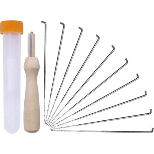 10 Pieces 9cm 8.6cm 7.9cm Mix Sizes Felting Needles Wool Felt Tools with Clear Bottles