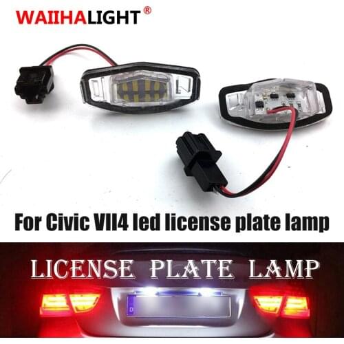 2pcs 18 LED License Plate Lights Number Lamp For Honda Civic VII4 5D 01-05 City 4D Legend Accord 4D Civic VIII Acura