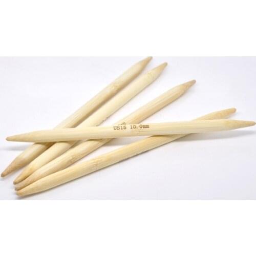 5PCs/Set 2mm-12mm Bamboo Knitting Needles Double Pointed Bamboo Needles Crochet Hooks Sweater Weaving Needle Tool 20cm Long