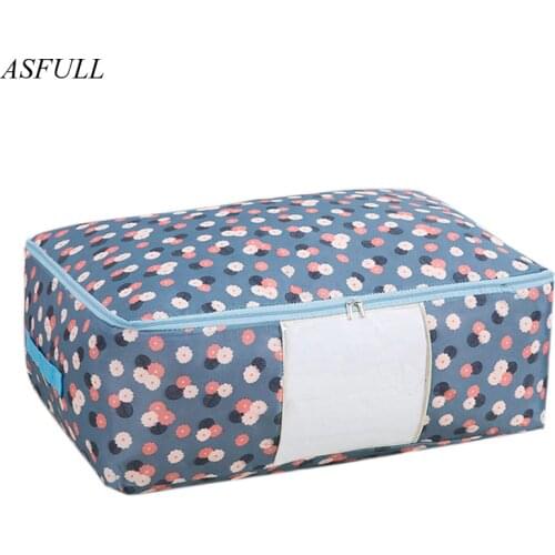 ASFULL Quilt Storage Bags Oxford Bags Luggage L XL Storage House Storage Bags Organizer for Waterproof Cabinet free shipping