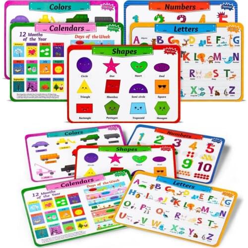 Teytoy Kids Placemats Toddler Educational Learning Table Place Mats, Children Placemat No Slip Waterproof Heat Resistant