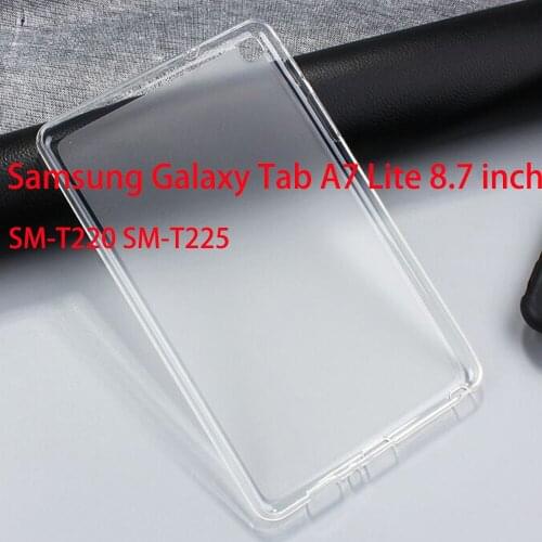 For Samsung Galaxy Tab A7 Lite 8.7 inch Case SM-T220 SM-T225 Transparent Soft TPU Back Tablet Case Protective Cover Shell Funda