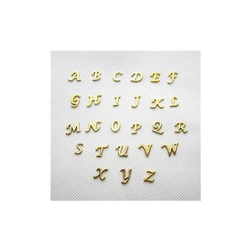 Hot selling 520pcs/lot alphabet letters A-Z floating charms living glass floating lockets charms(per letter per 20pcs)